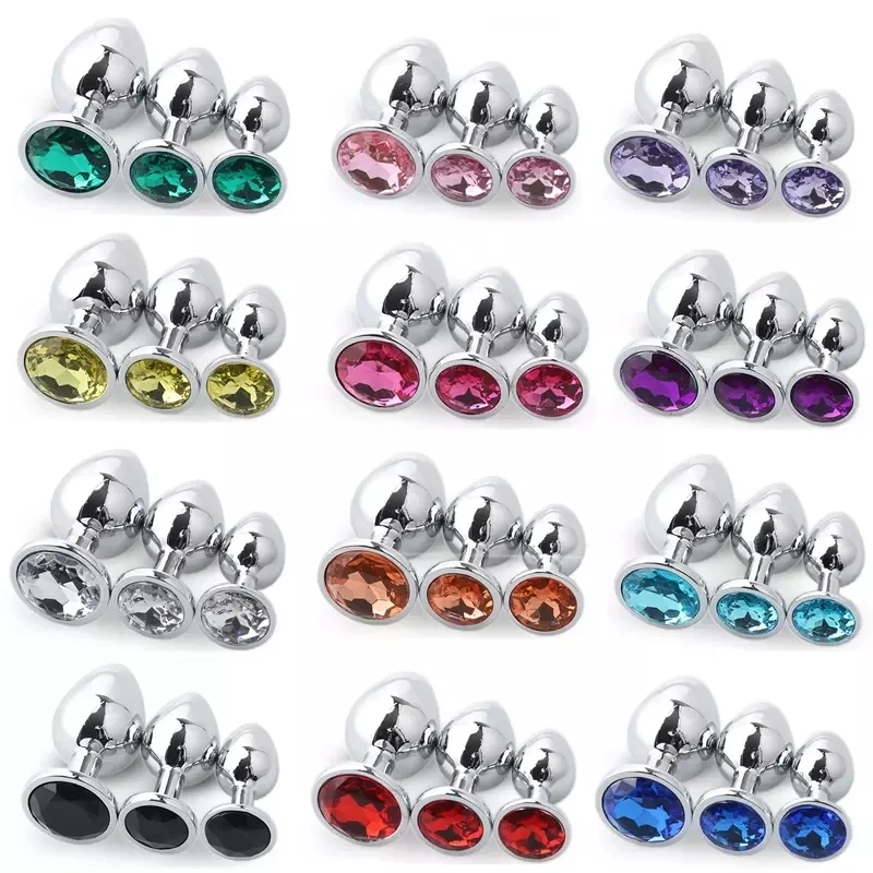 3 PCS/Set Metal Anal Plug Anal Stimulation Stainles Steel Butt Plug Sex Toys For Women/Men/Couples Masturbator Adults Game S/M/L