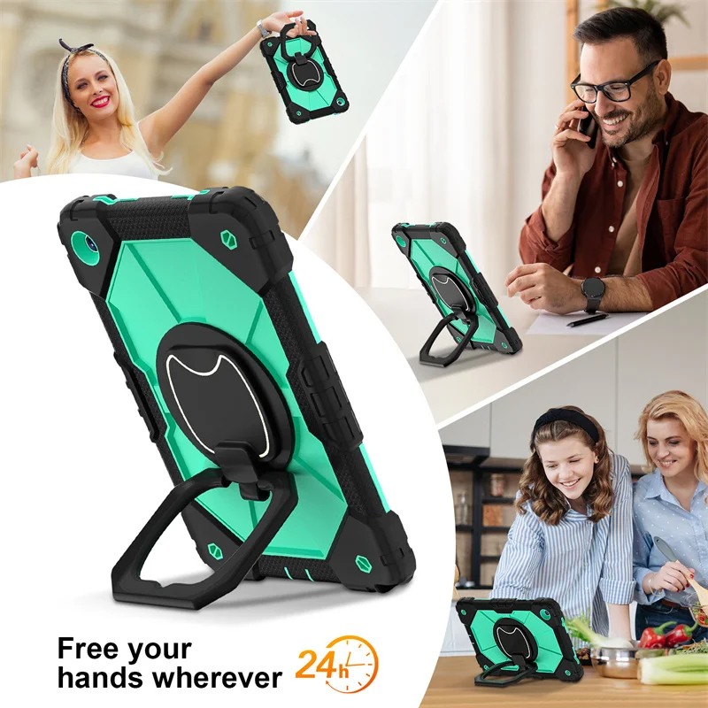 Capa de Tablet Anel de Mão para Samsung Galaxy Tab Rotação 360 a9 8.7 Case a8 10.5 s7 s8 11 Plus 12.4 2023 - Imagem 4