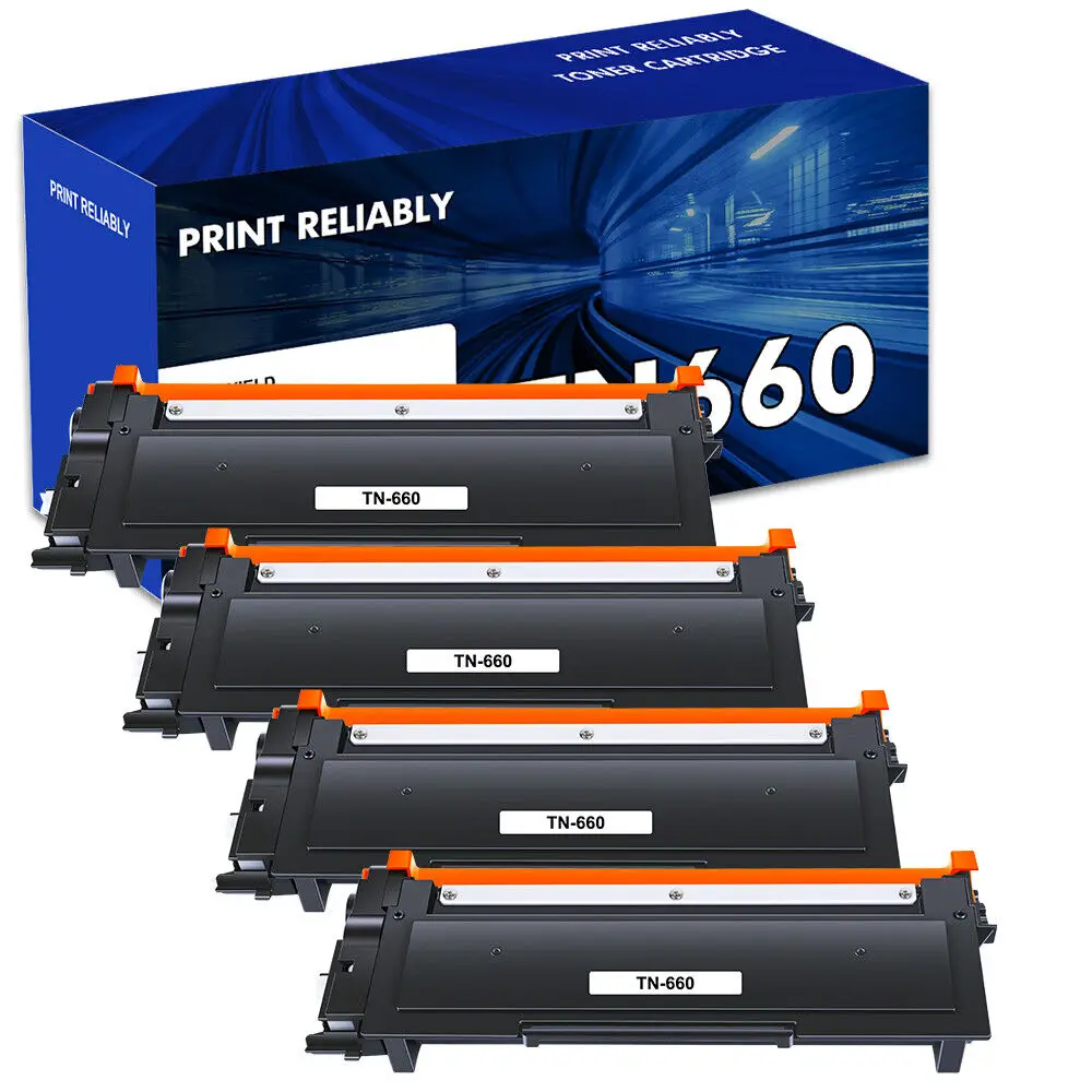 

4PK TN-660 Compatible With Brother TN660 Toner Cartridge MFC-L2740DW HL-L2300D