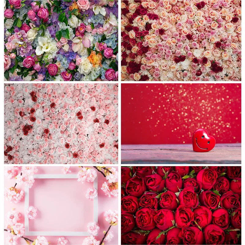 

SHUOZHIKE Valentine's Day Photography Backdrops Wooden Flower Party Backgrounds Birthday Decor Photo Backdrop 201214QMH-02