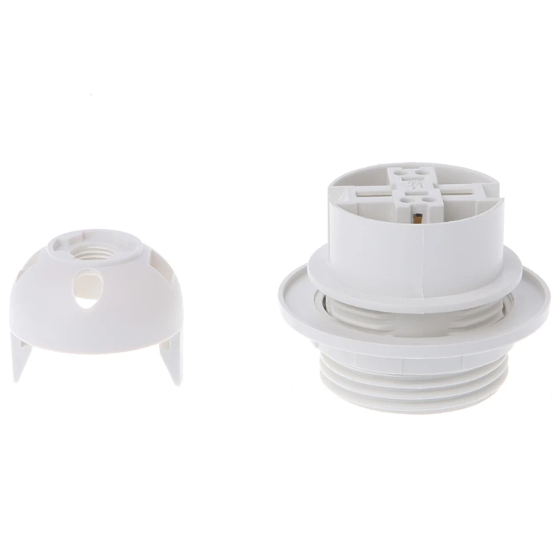 E27 Lamp Bulb Holder Edison Screw Cap Socket White/Black Pendant Ceiling Light 53CA