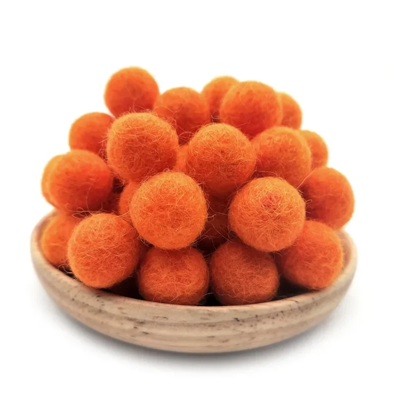 Felt Wool Ball Handmade Felt Vesicles Bulk Garland Christmas Decoration 10Pcs 1.5cm