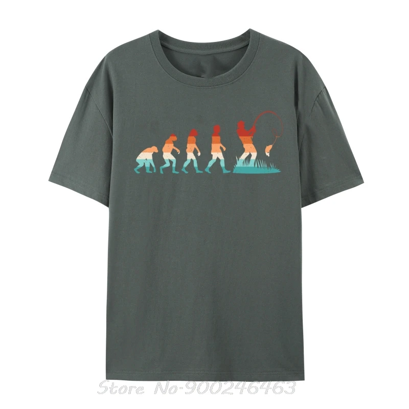 Lustige Evolution Angeln Bass Fisch Retro Fischer Individuelles T Shirt Für Männer Baumwolle T Shirts Übergroßen Unisex T-shirt Kleidung – Detail 7