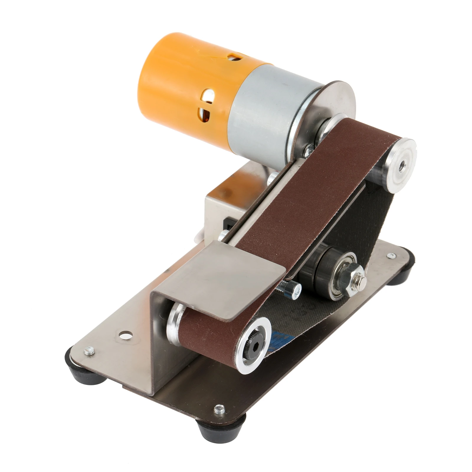 S4f7d764201e54fd2ae422a85621d64743 Mini Electric Belt Sander DIY Angle Blade Sharpening Machine Polishing Grinding Machine Desktop Cutter Edges Power Tool Mallzona