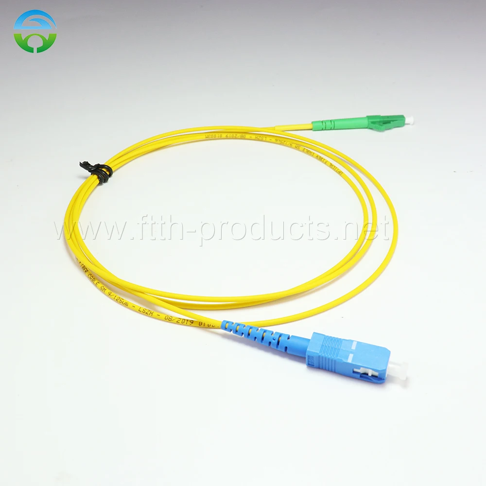 10 Pc Patch Cord Lc/Apc-Sc/Upc Sm Simplex G652D Pvc Sx 2.0