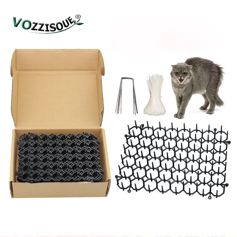 12PCS 15*20cm Household Anti cat Thorn Mat Net Small Cat Repellent Pad
