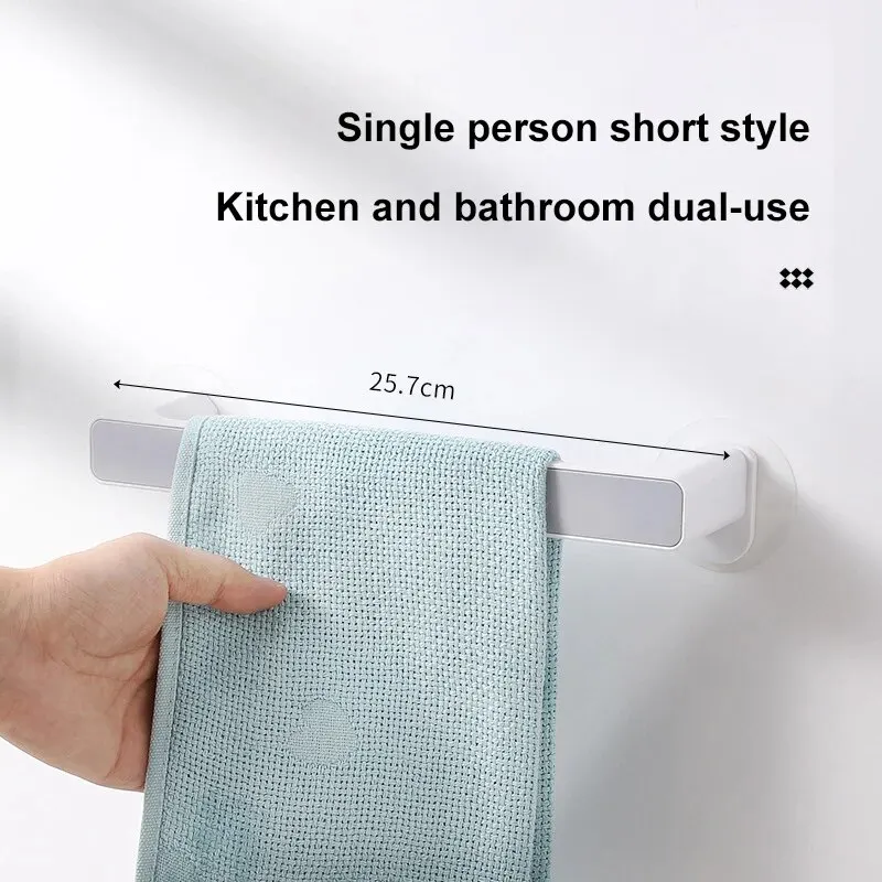 Small Size Towel Rack 1pc Bathroom Punch-free Towel Bar Simple Creative Bathroom Rack towel rack