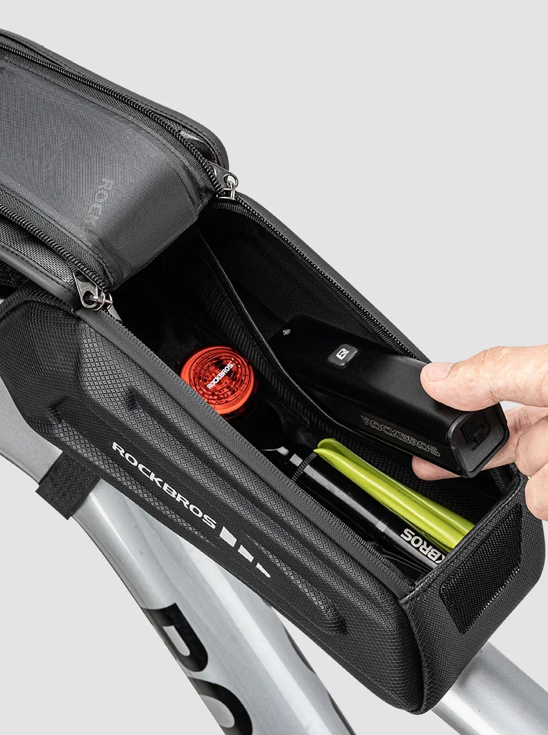 Bike Bag 1.7L Phone Bag Waterproof Front Frame Tube Bag Touch Screen Phone Holde