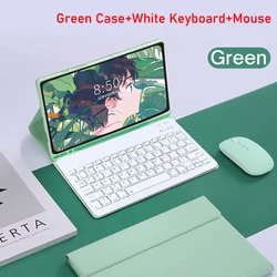 Versatile Tablet Keyboard Case with Pen Slot & Cover for S7 S8 S9 11inch (Green B)