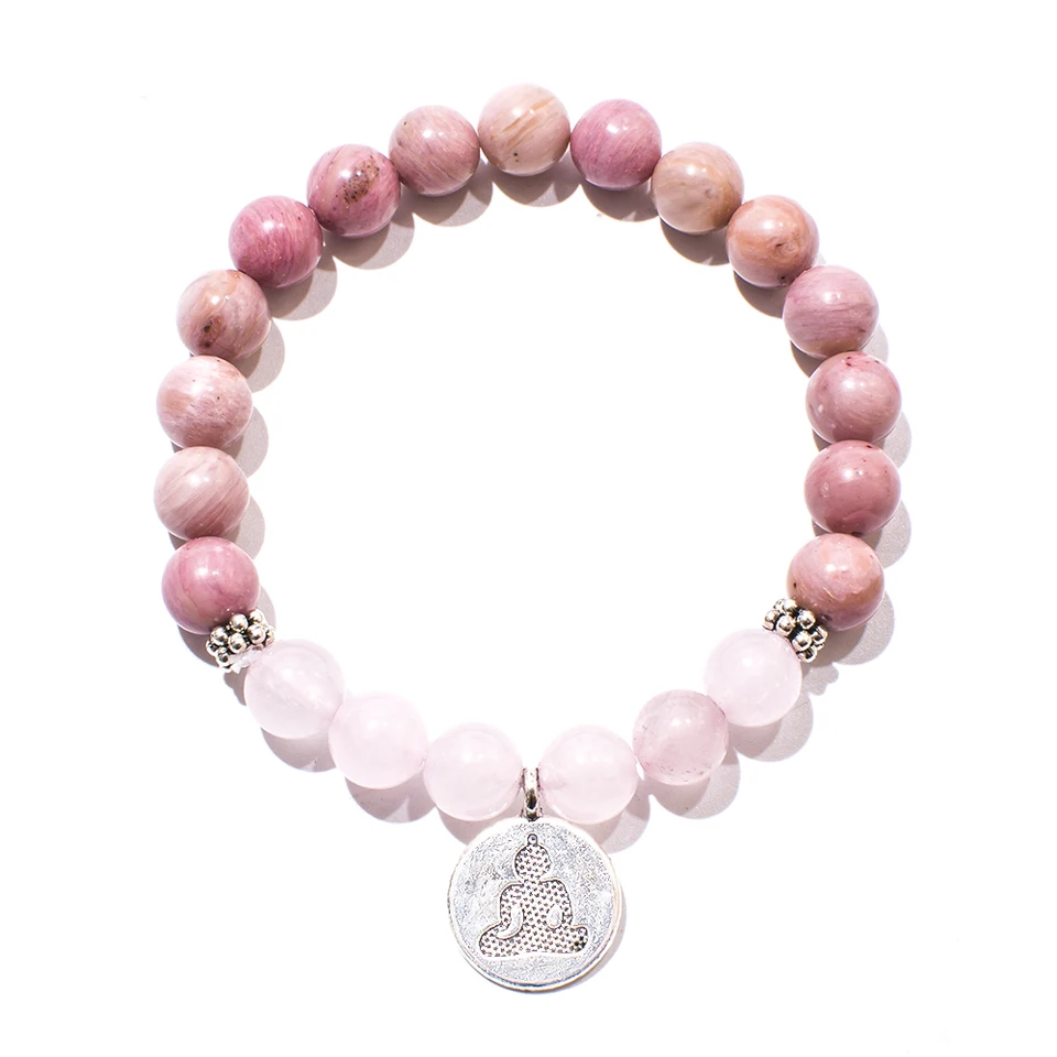 Collana Mala In Ametista E Quarzo Rosa AAA 108 Perle 6mm – Annodata A Mano, Per Meditazione, Yoga E Protezione Spirituale, Con Nappa