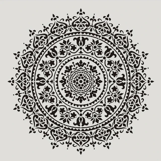 New 30*30cm/50*50 cm DIY Craft Layering mandala Stencils for