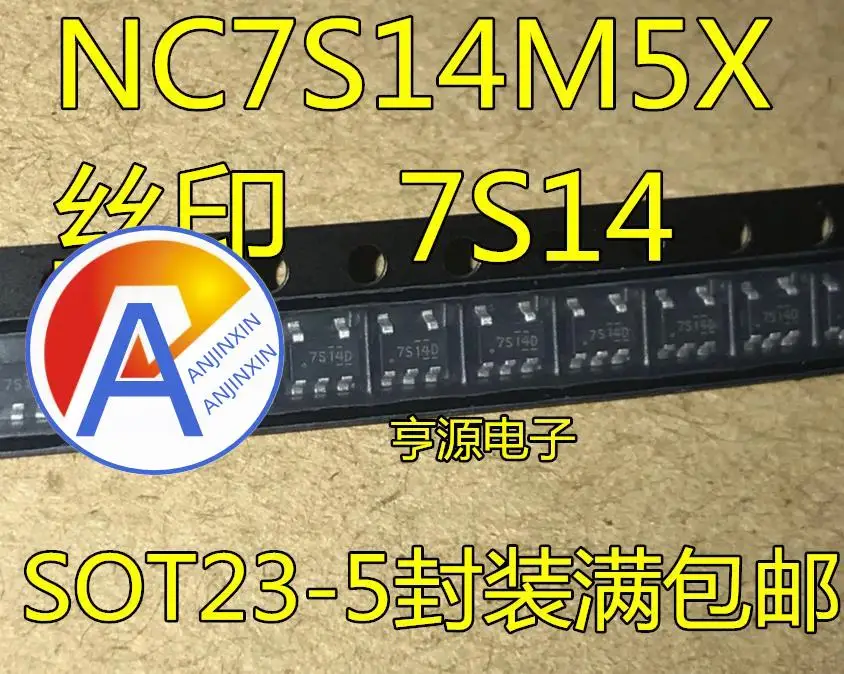 

10 шт. 100% оригинальный новый NC7S14M5X Silkscreen 7S14D 7S14B SOT23-5