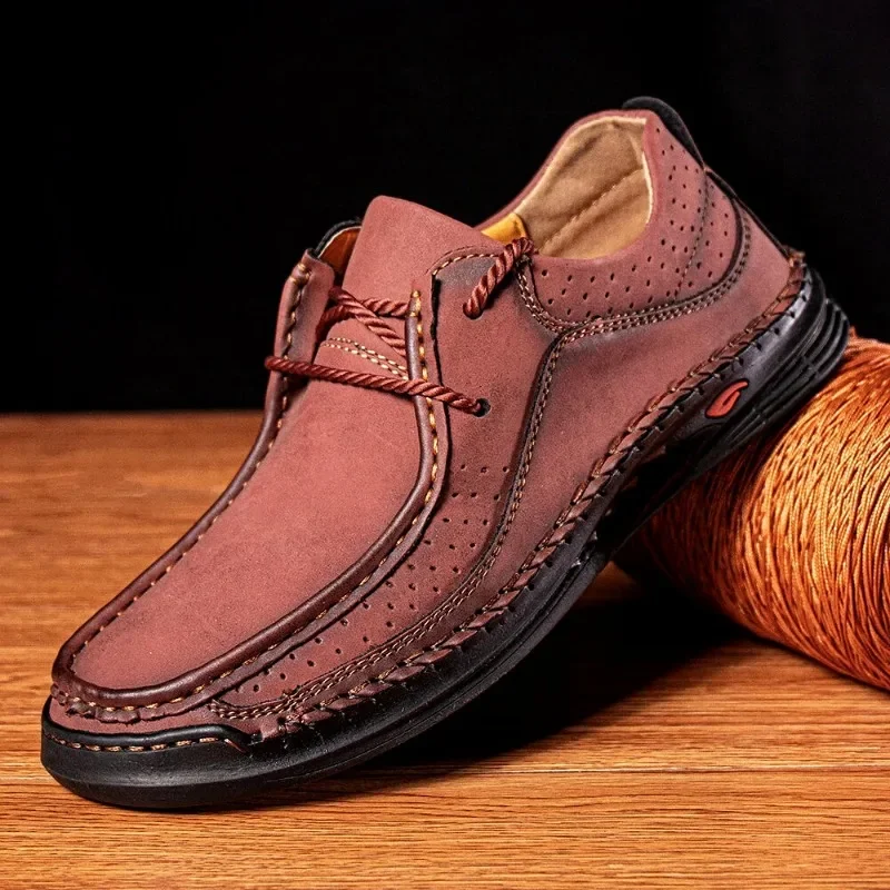 Shoes for Men Handmade Leather Casual Sneakers Comfort Design Business Leather Fashion Plus Size,leather shoes