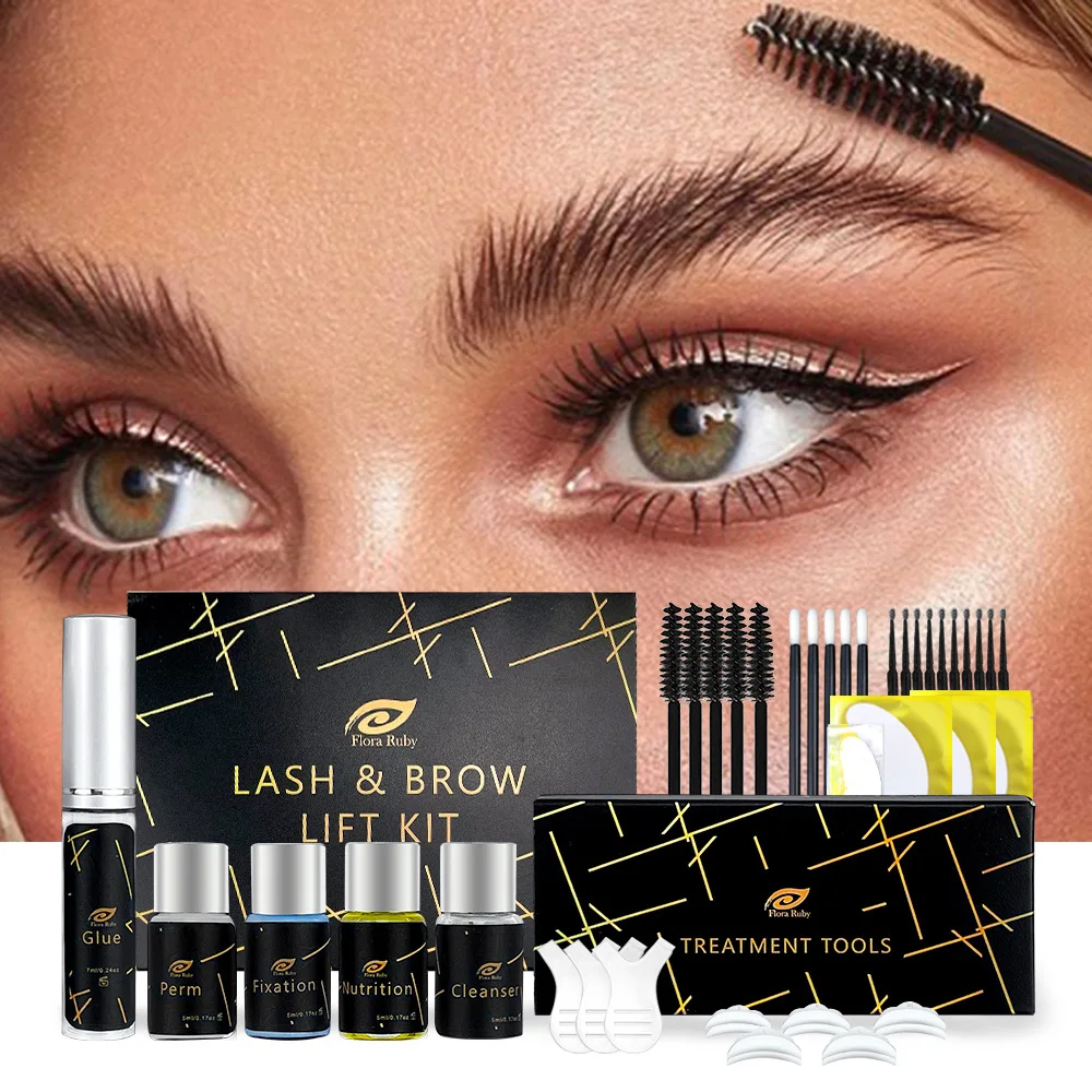 Lash Lift and Tint Kit Black Eyelash Lifting Lash & Brow Dye Lift Set