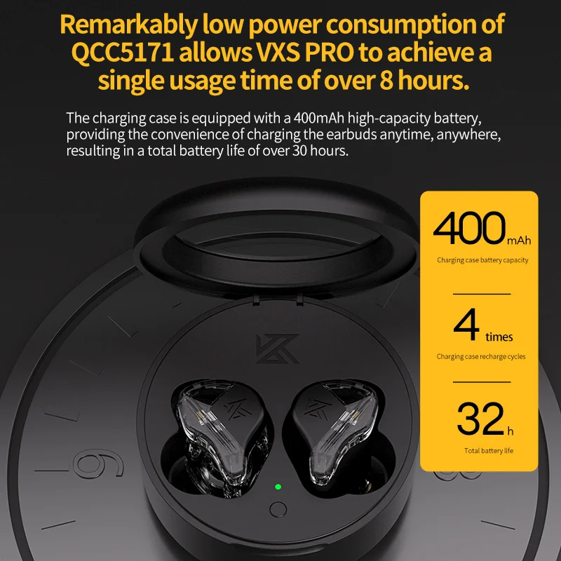 KZ VXS Pro TWS Earphones 5.3 Bluetooth-compatible Hybrid HiFi Wireless Game Earbuds Touch Control Noise Cancelling Sport Headset wireless earphones wireless earbuds bluetooth earphones wireless bluetooth earphones wireless bluetooth headphones wireless headset