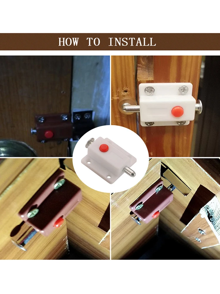 10 Pieces Door Bolts Latch Lock door latch For Doors Window Cabinet Box Cupboard Slide Locker Home Safety Bolt DIY Furniture Hardware