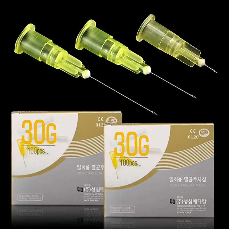 32G 4mm Disposable Smooth Painless Small Needle 10Pcs/Bag Sterile Hypodermic Needle Tip Needle For Teeth Superfine Beauty Needle