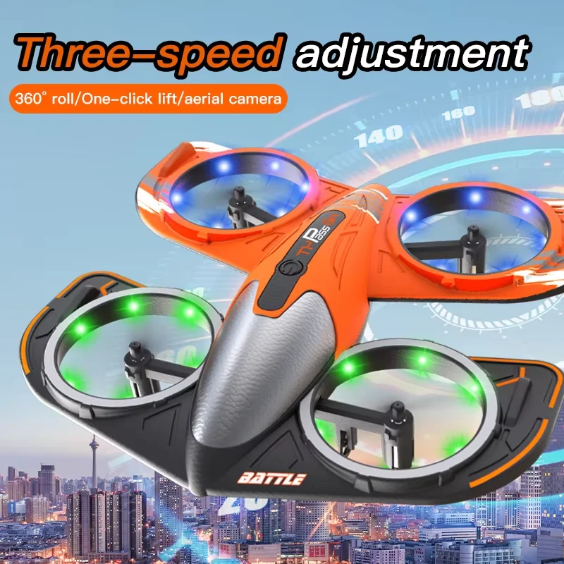 Enfant lançant l'avion RC RX122 MAX/PRO dans le ciel bleu, jouet volant pour enfants