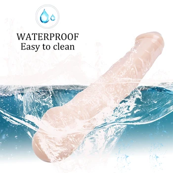 Double-headed Dragon Penis Simulation Female Lesbian Long Transparent Dildo Gay Color Masturbation Stick Women Realistic Dildo 5