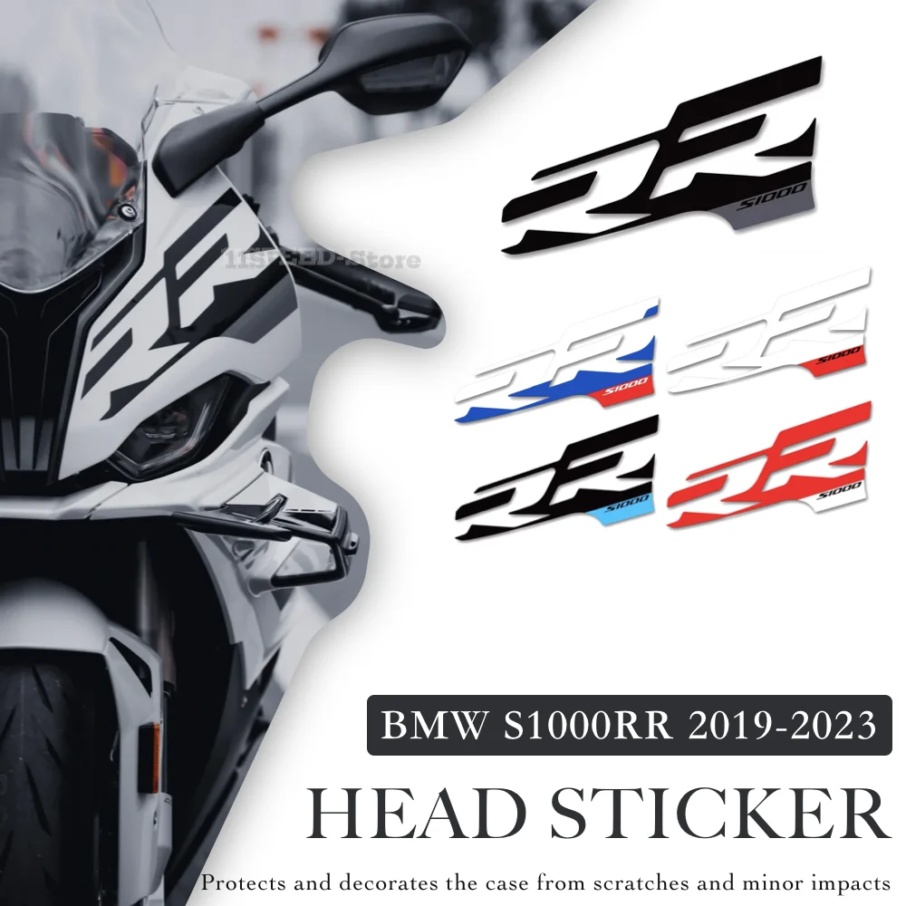 for bmw s1000rr s1000rr 2019 motorcycle accessories 3d gel fairing sticker moto whole car fuel pad protective decal stickers Head sticker New RR drawing Cosmetic modification For BMW S1000RR 2019-2023 Motorcycle accessories Decal