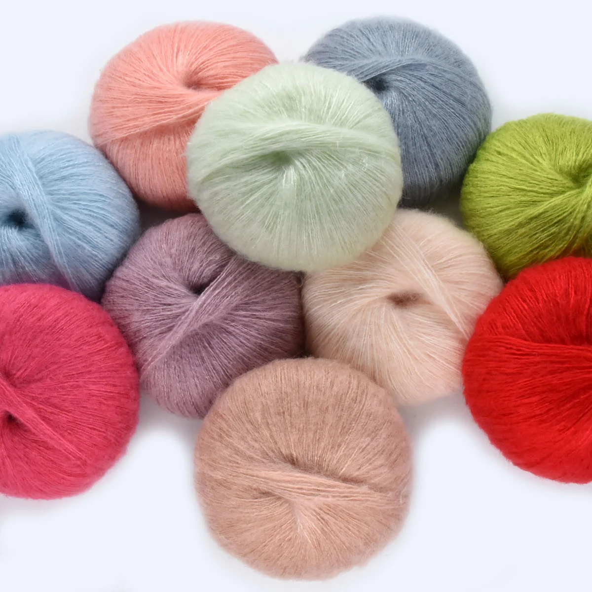 8pcs 400g Mohair Yarn For Crocheting And Knitting DIY Pet Toys DIY Crafts Soft Comfortable Skin Friendly Spring and Summer