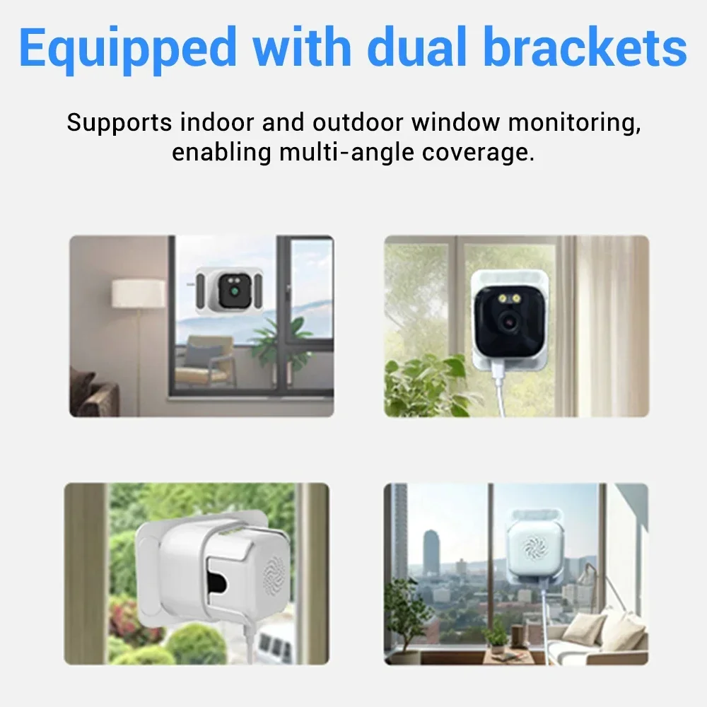 2K HD Smart Window Camera 2.4G/5G WiFi Indoor Cameras For Home Security Color Night Vision Motion Detection 24/7 Recording 6