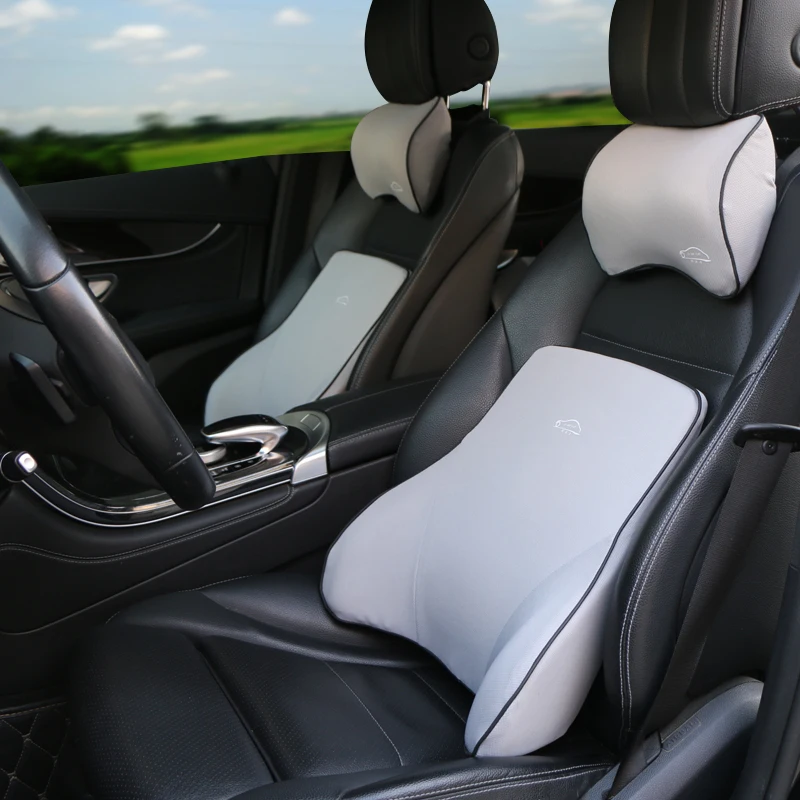 Universal Car Neck Pillow Memory Cotton Lumbar Headrest In The Car Back
