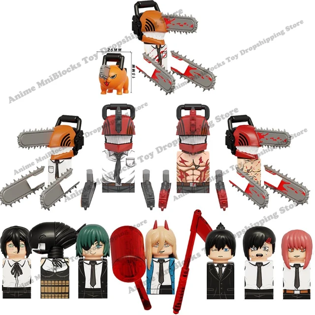KT1067 Chainsaw Man WM6159 Anime Cartoon Pochita Denji Power Bomb Reze mini  action toy figures building blocks Assembl toys gift - AliExpress