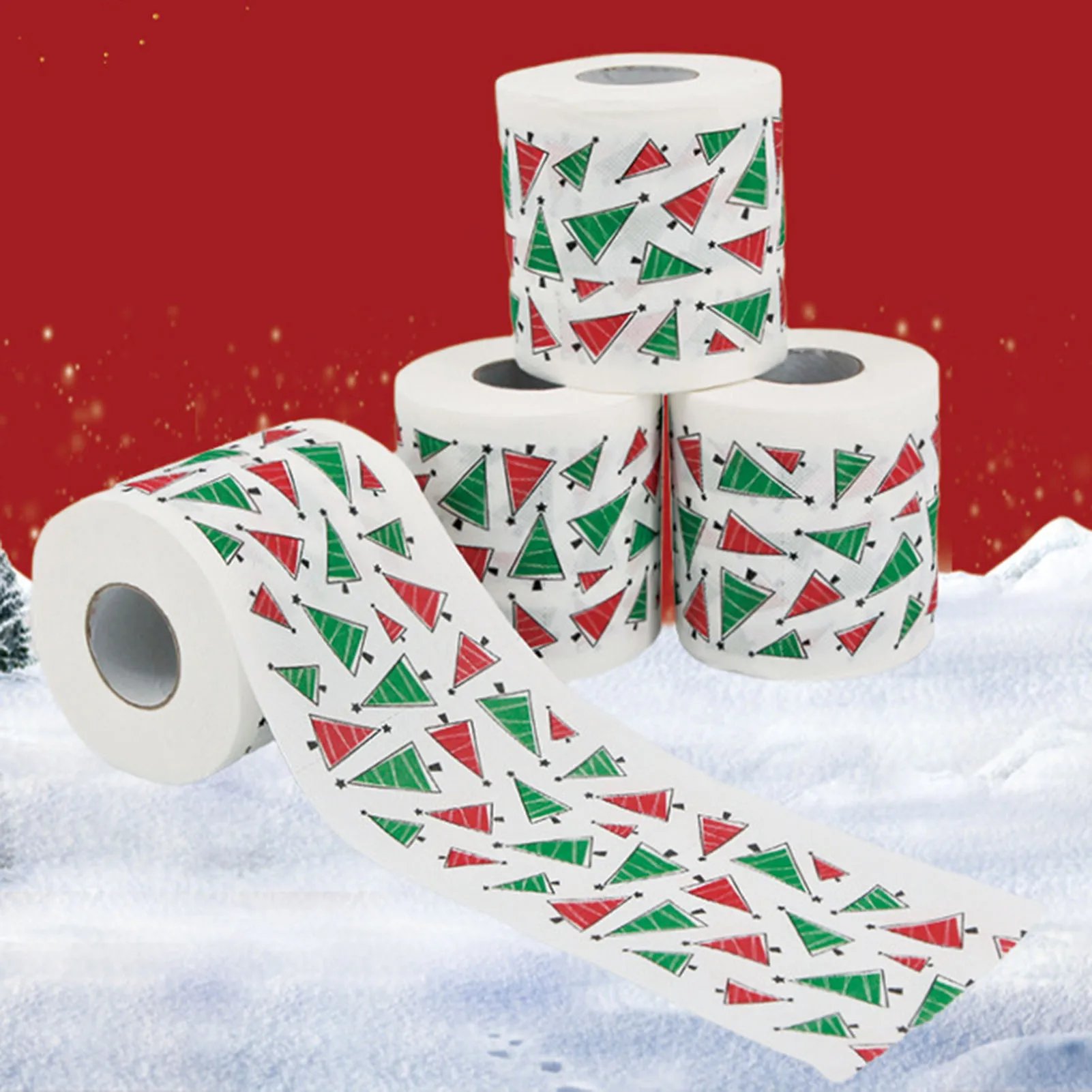 Toilet Paper Christmas Pattern Series Roll Paper Santa Claus Reindeer Hygienic Creative Toilet Papers Rolls Funny Napkins,toilet paper