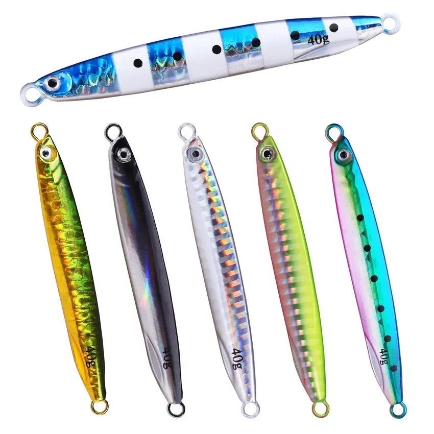 6pcs Jig Fishing Lures Bass Fishing Bait Weights 7-40g Fish Metal Jigs  Saltwater Lures Long Shot Isca Artificial Jigging Lure