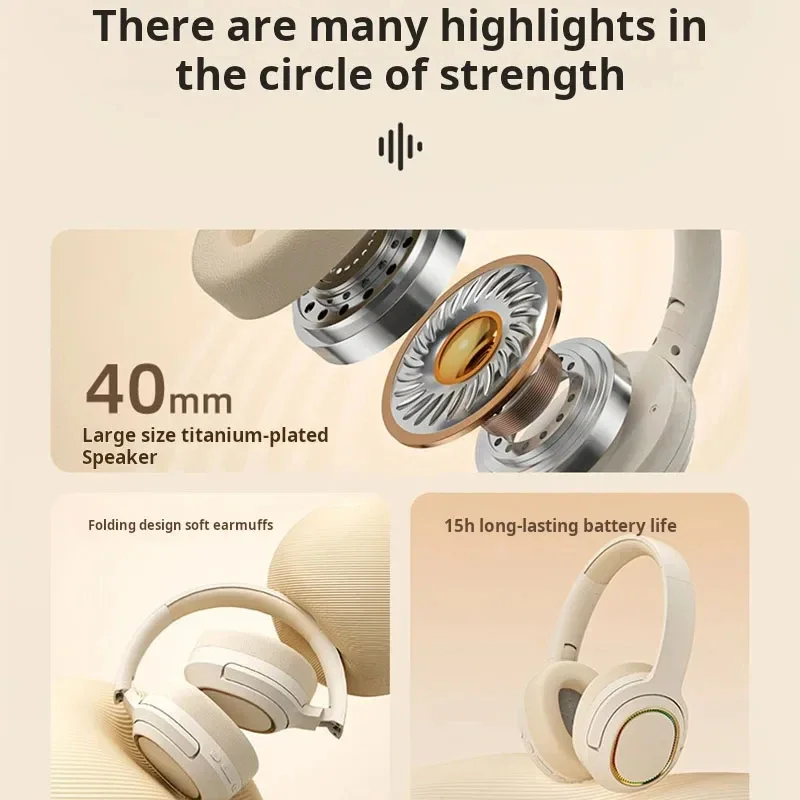 Wireless Headphone Bluetooth Earphones Wireless Earphone Xiaomi P2963 Wireless Headphones Foldable Bluetooth Headset 9D Stereo HIFI Gaming Earbuds Noise Reduction With Mic