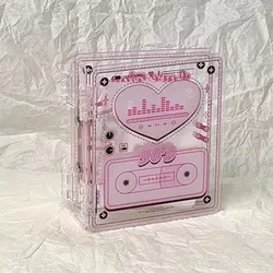 3inch Binder Acrylic Binder Transparent Photo Transparent Photocard Album  Album Acrylic Detachable Hole Loose-leaf Shell Binder