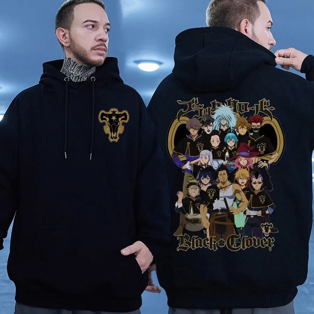 

Japanese Anime Black Clover Hooded Sweatshirts Women Men Fashion Oversized Hoodies Boys Girl Clothing Manga Streetwear Pullover