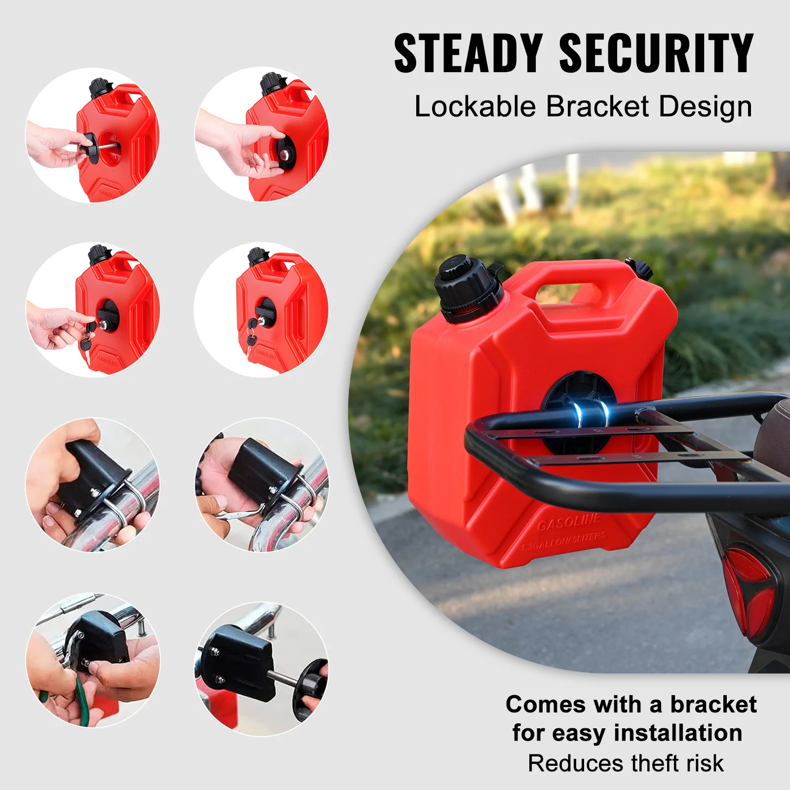 5/10L Fuel Tank Petrol Cans Gas Barrels Can Spare Water Container with Spout Adjustable Flow Rate for Motorcycle petrol can motorcycle fuel container