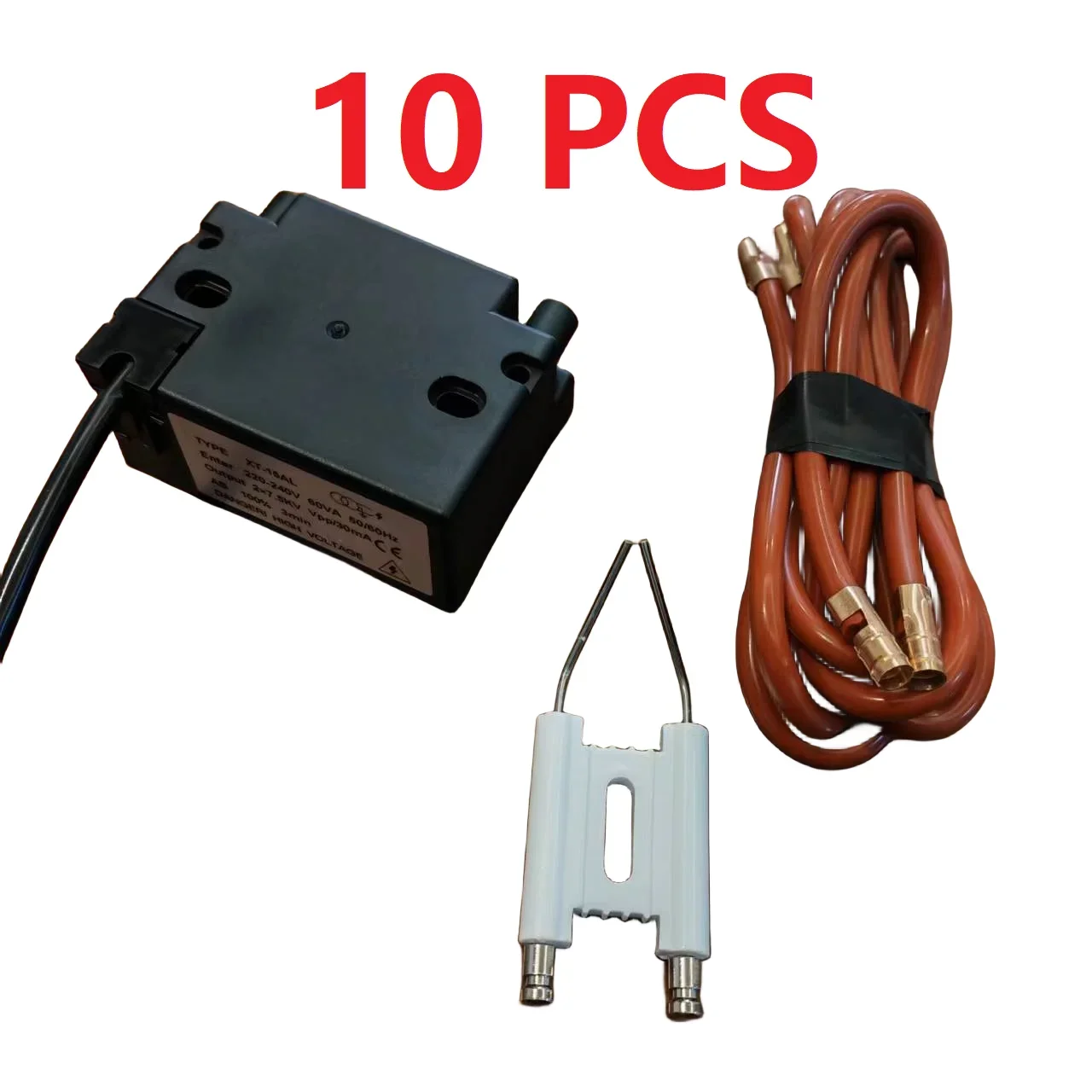 XT15AL Fuel Ignition Transformer with High-Voltage Wire and Spark Needle 220V Input and 15KV Output