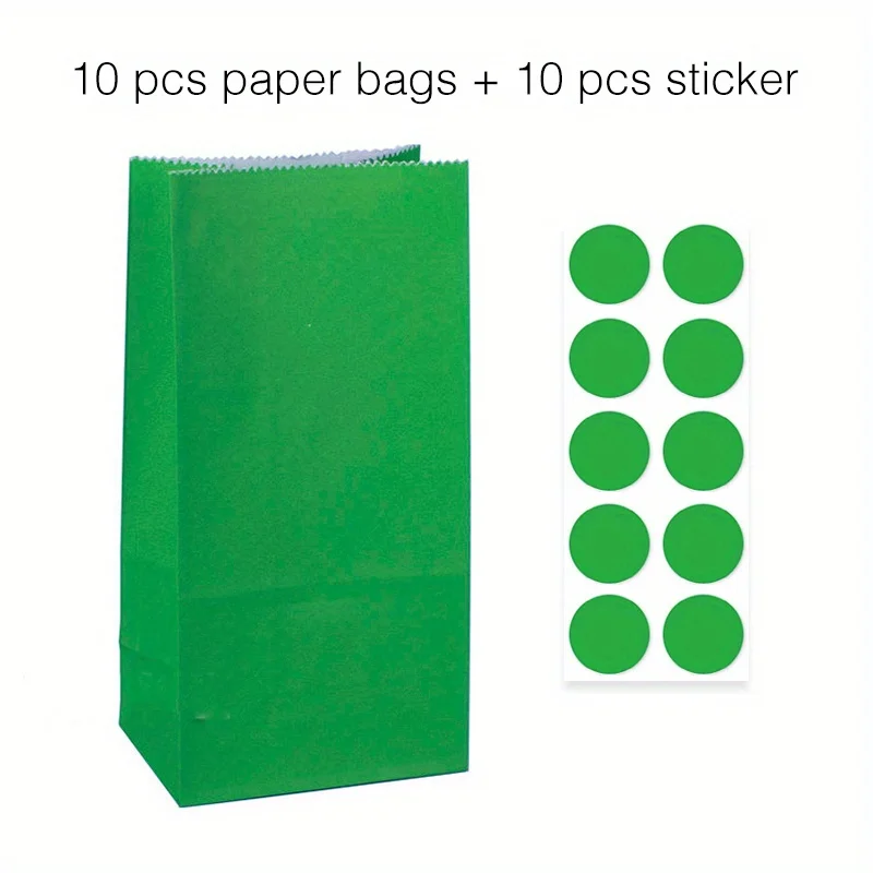 Vibrant Assorted Stand-Up Favor Bags with Stickers - Ideal