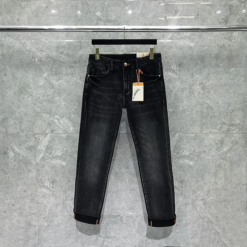 

Мужские джинсы H, брендовые роскошные высококачественные ретро уличные прямые джинсы, модные повседневные спортивные брюки