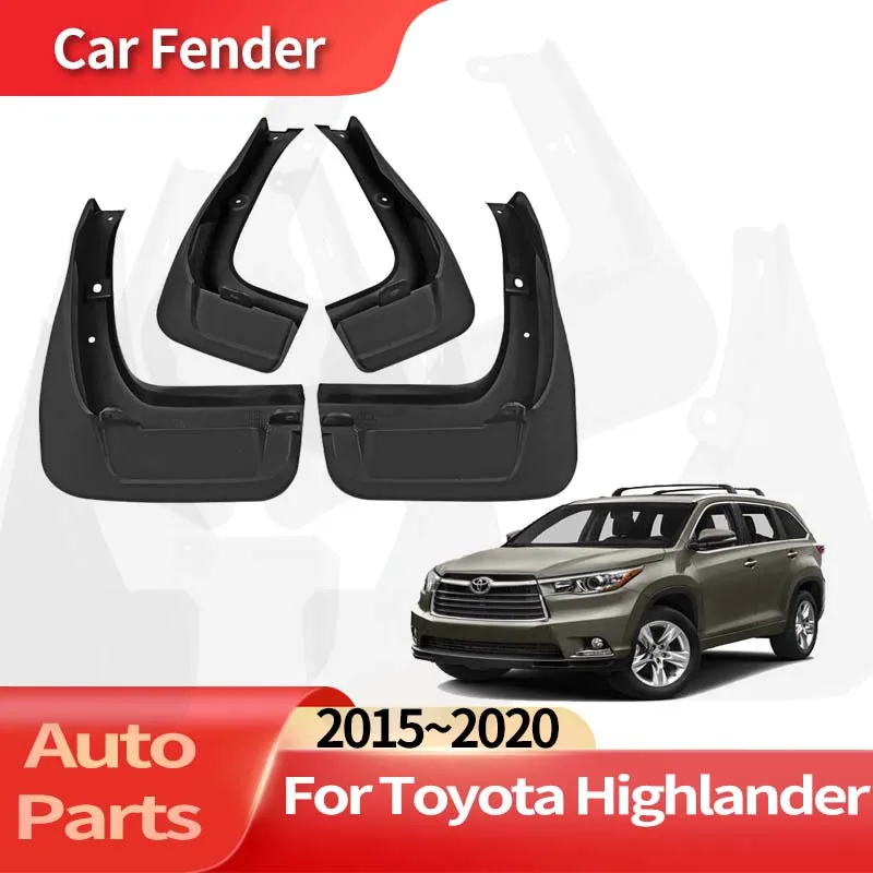 Auto Accessories For Toyota Highlander 2015~2020 Kluger Car Fender Anti-sand Splash Mud Guard Skin Punch-free Installation Tools
