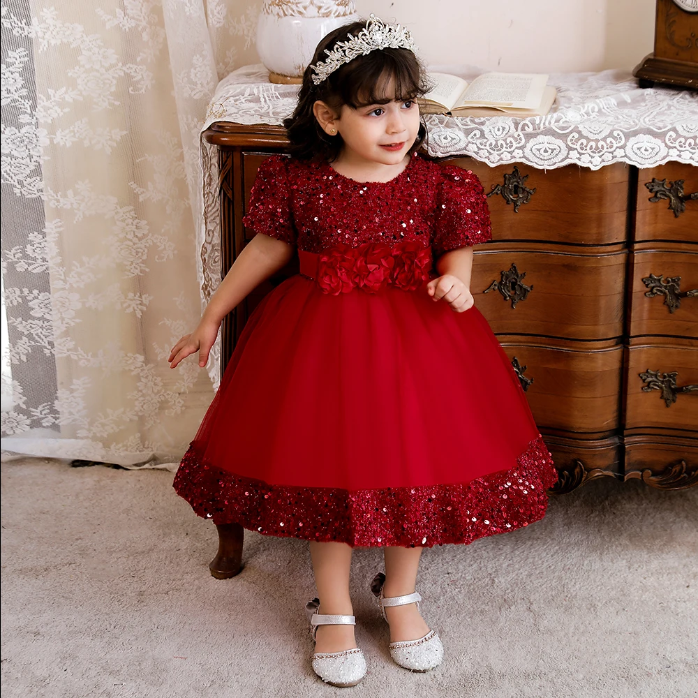 Buy Christmas Special Dress Girls Mesh Flower Princess Dresses Party  Evening Gown Kid Dress Xmas Gift Online in India - Etsy