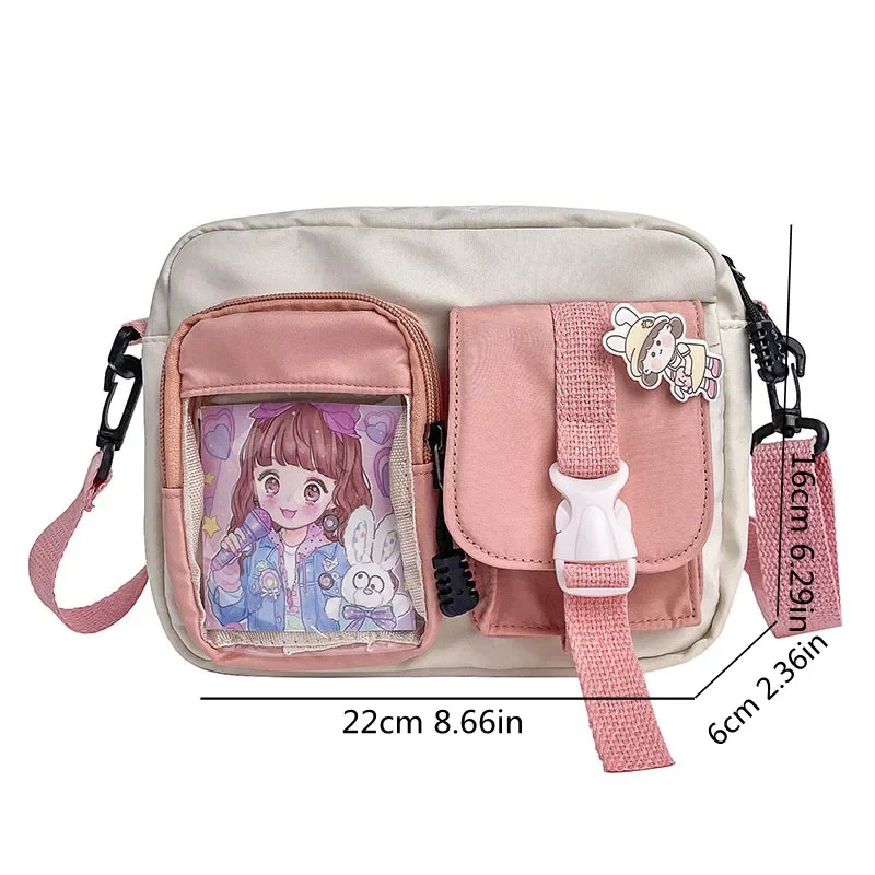 Women Canvas Small Crossbody Bags Casual Cute Student Girls Messenger Bag Ladies Phone Purse Handbag Shoulder Bag