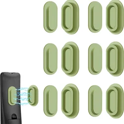 Magnetic Remote Control Holder Set - 6 Pack Silicone Wall Mount Caddies with Strong Adhesive (Green)