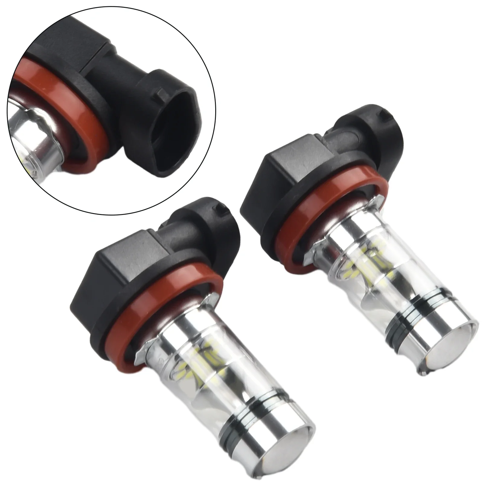 자동차 안개등 LED 전구, 슈퍼 브라이트 화이트, H8, H11, 2323, 60W, 2 개