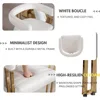Dining Room Chairs Set of 4 with Arms Glam Barrel Chairs with Gold Chrome Legs Velvet Modern Side Chairs 3
