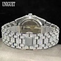 ساعة UNIGUET أنيقة مرصعة بالألماس، ساعة رجالية فاخرة مقاومة للماء تعمل بالكوارتز، ساعة هيب هوب عالية الجودة مرصعة بألماس كبير، عرض خاص 1 UNIGUET Fashion Iced Out Watch Mens Luxury Waterproof Quartz Watch For Man Hip Hop High Quality Big Diamond Wristwatch Hot Sale 3