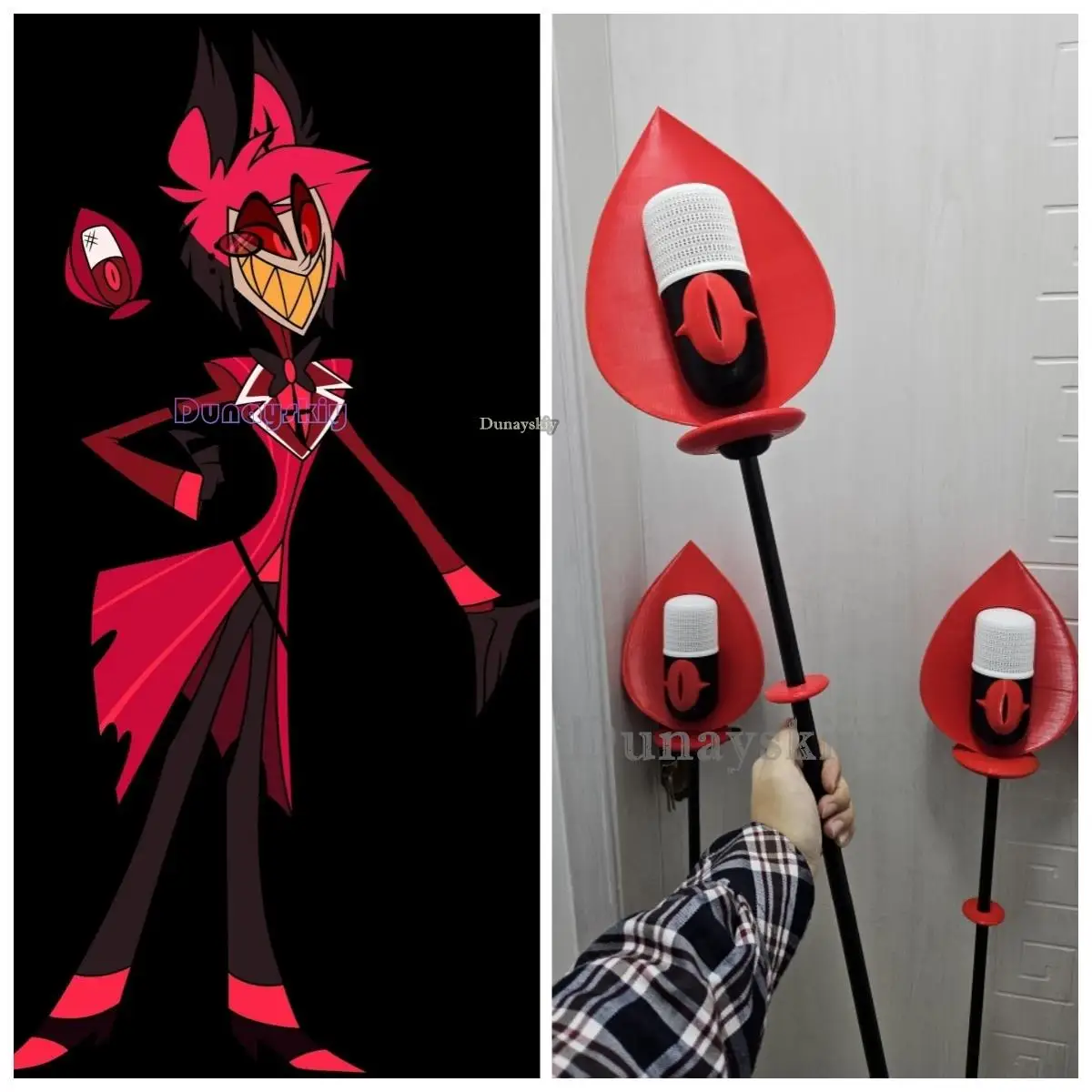 

Hazbin Cosplay Hotel Costume Boys ALASTOR Girls Microphones Adult Props Woman Disguise Anime Girl Children Women Costumes 2024