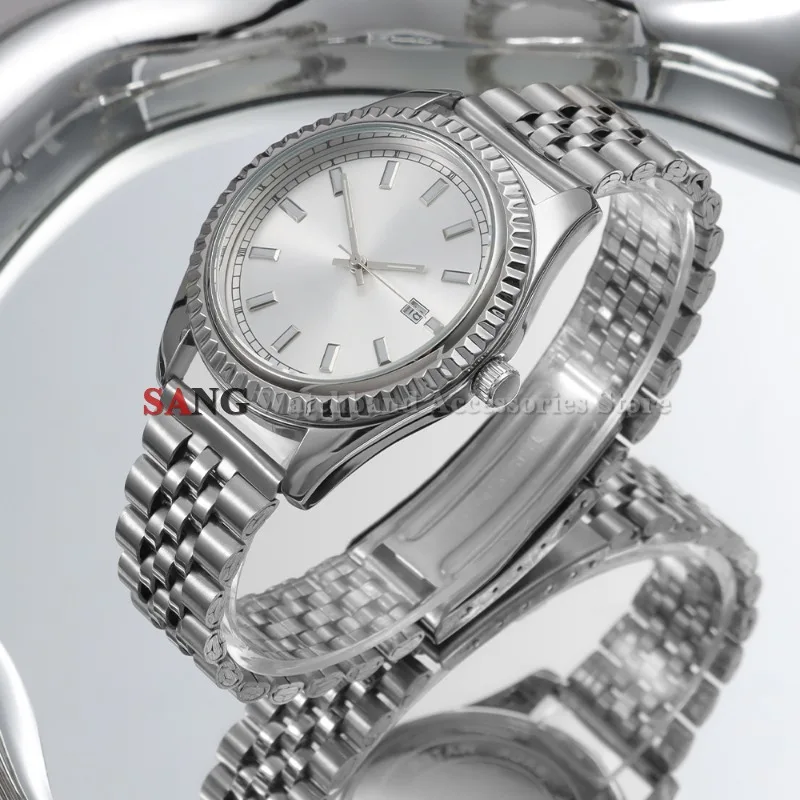 Universal Silver Stainless Steel Watch Bracelet with Folding Buckle – Sleek Wristband