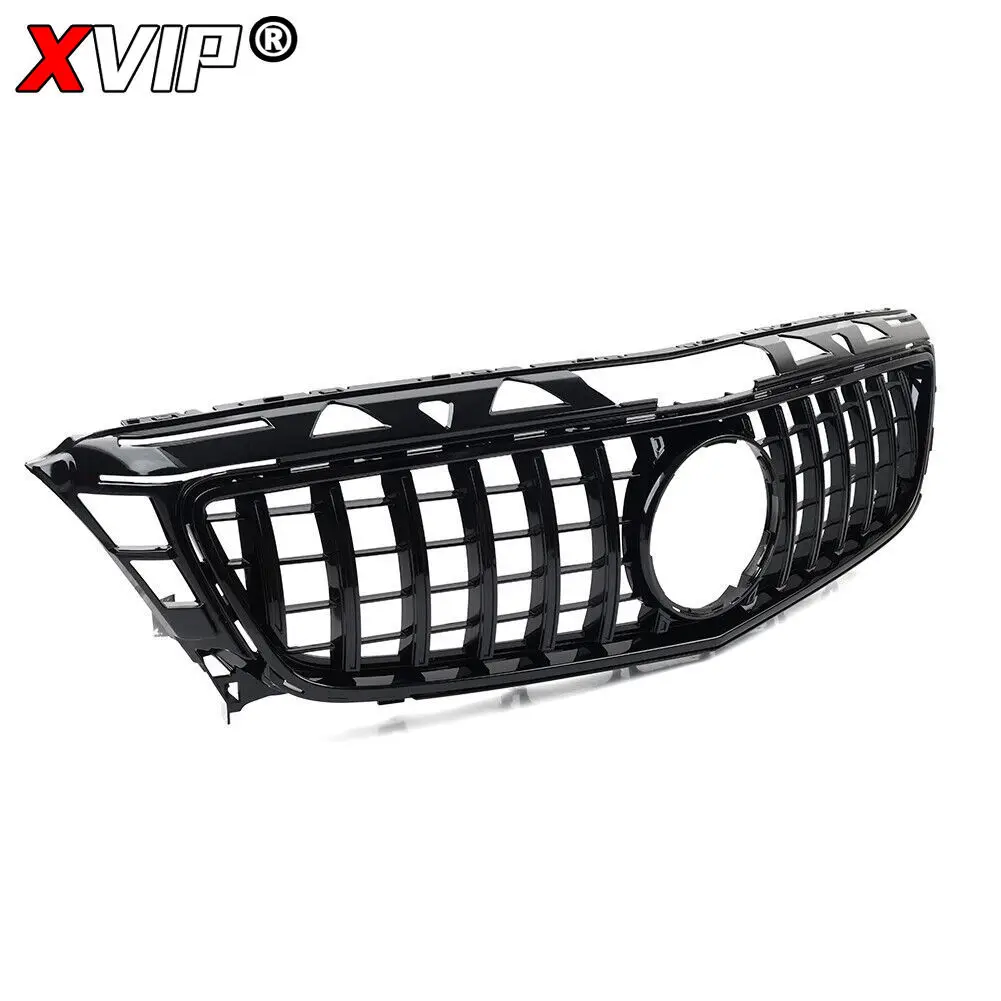 XVIP 프론트 크롬 GTR 스타일 범퍼 그릴, 메르세데스 벤츠 CLS W218 CLS350 CLS500 CLS550 2012-2014 다이아몬드 스타일 레이싱 그릴