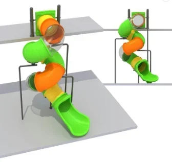 Large Equipment Kid Slides Outdoor Plastic Tube Slide Play Set size