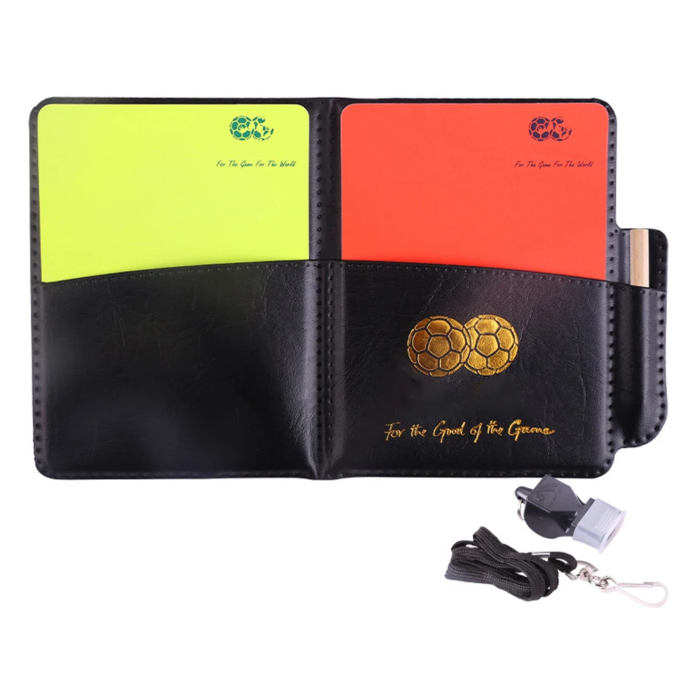 Referee Essentials Set: Whistle, Scorebook, Pencil, Red & Yellow Warning Cards