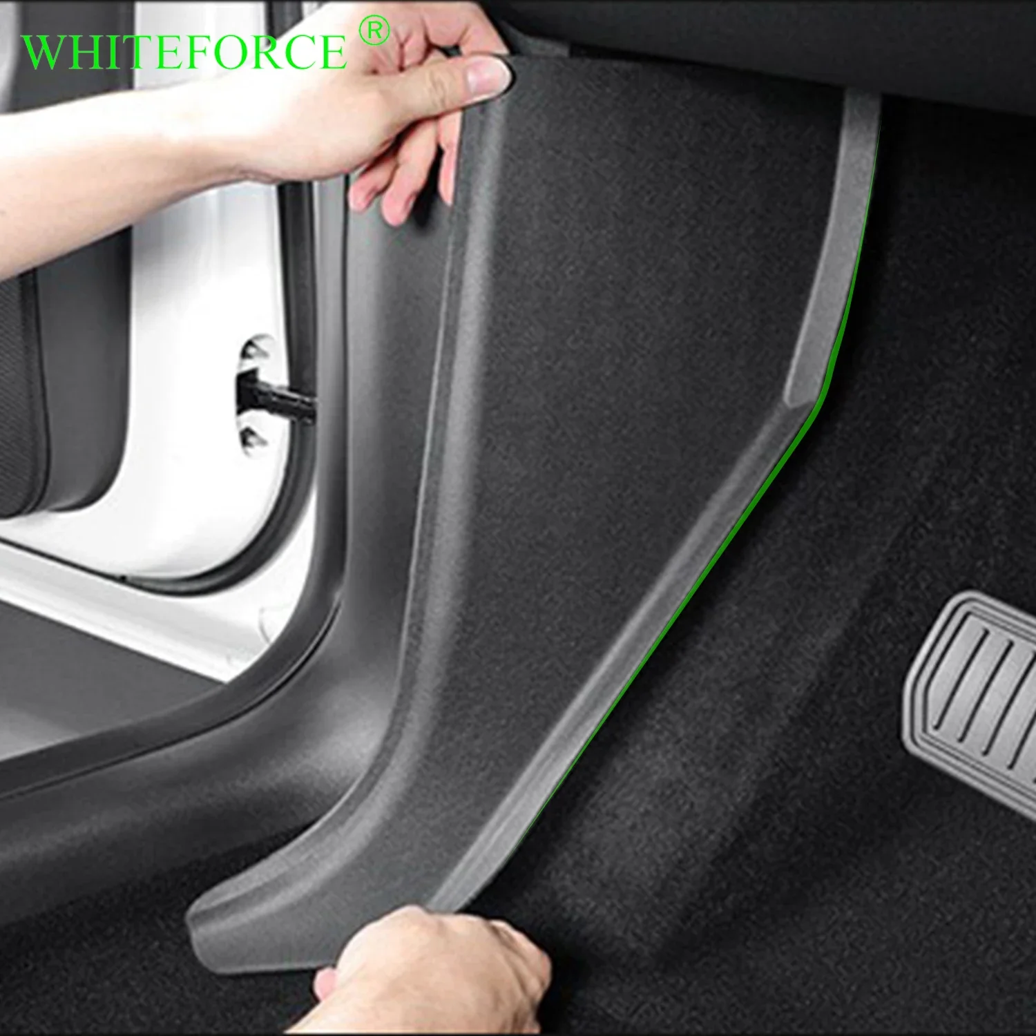For Tesla Model Y Center Console Side Anti-kick Pads For Model Y HW 4.0 Front Rest Pedal Outside TPE Protection Cover car console pad